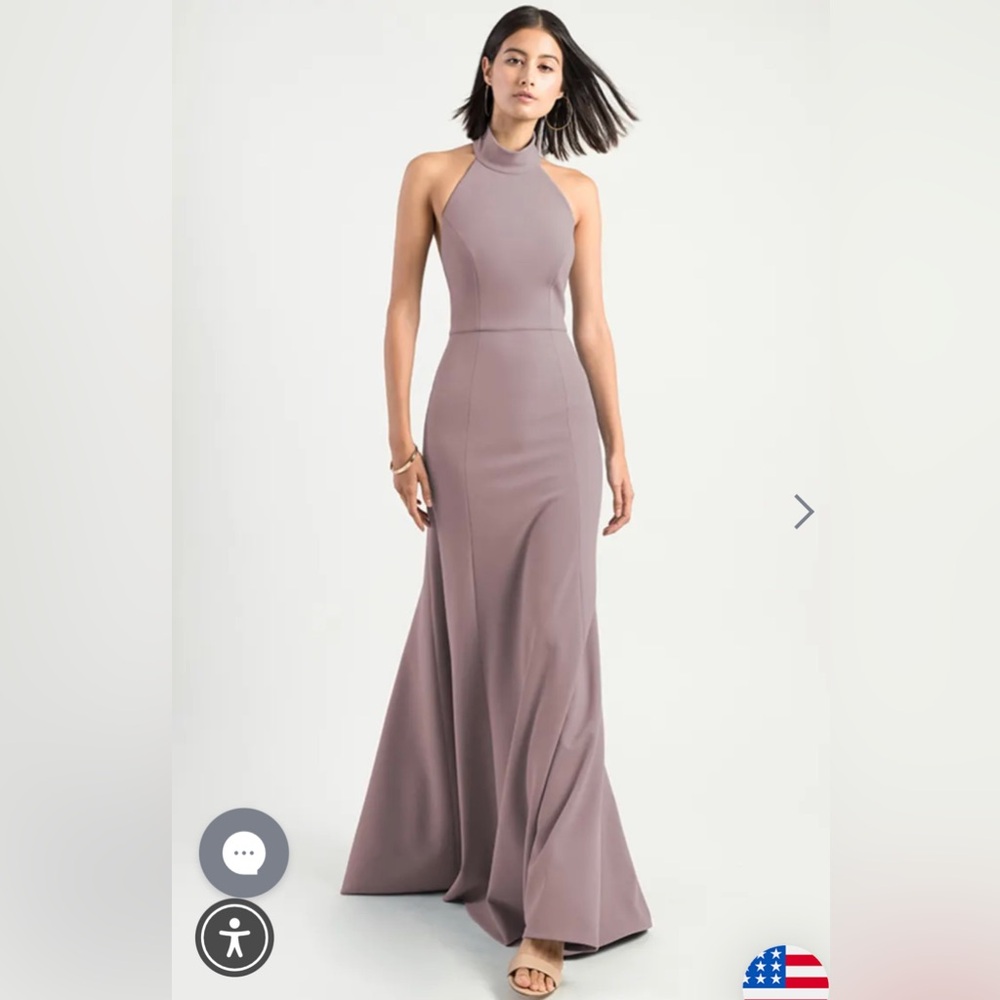 NEW JENNY YOO - PETRA DRESS - FIG - SIZE 14